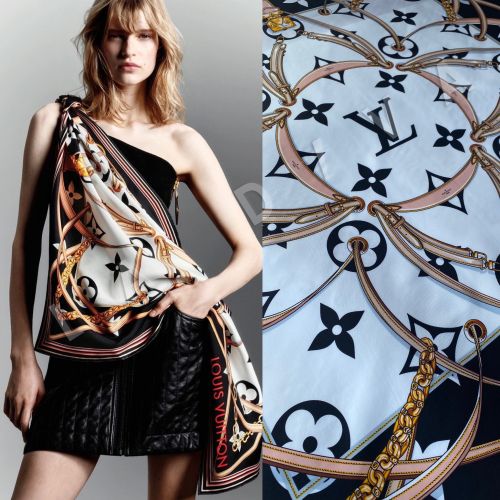 Шелковый платок Louis Vuitton подписной