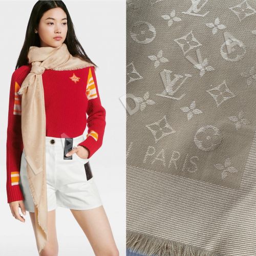 Шаль Louis Vuitton в сливочном цвете