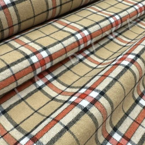 Хлопковая фланель Burberry в клетку