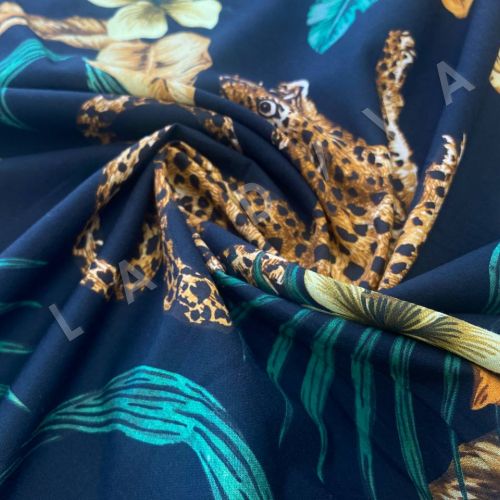 Хлопок в стиле Gucci, с леопардами