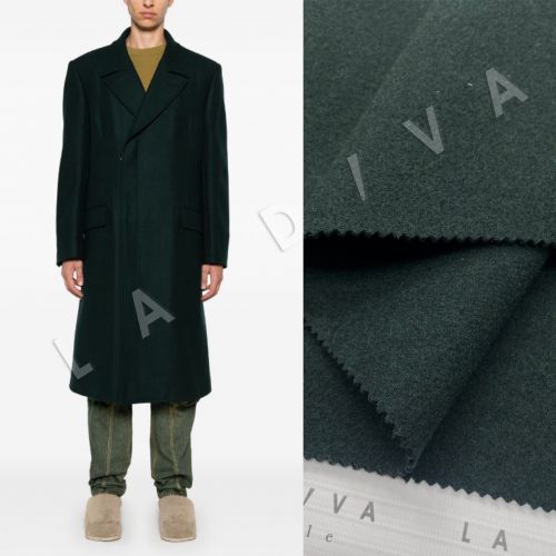 Пальтовая шерсть Maison Margiela в изумрудном цвете 