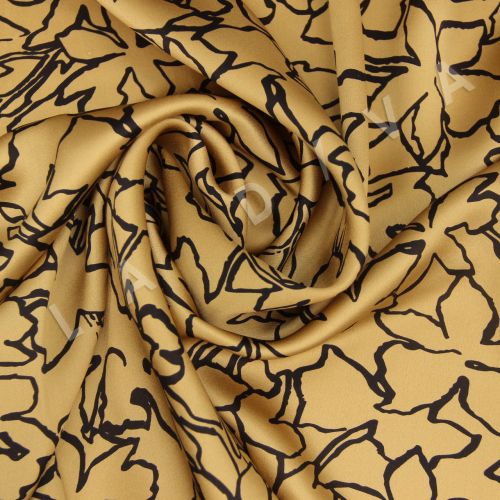 Атласный шелк с цветочным принтом BURBERRY