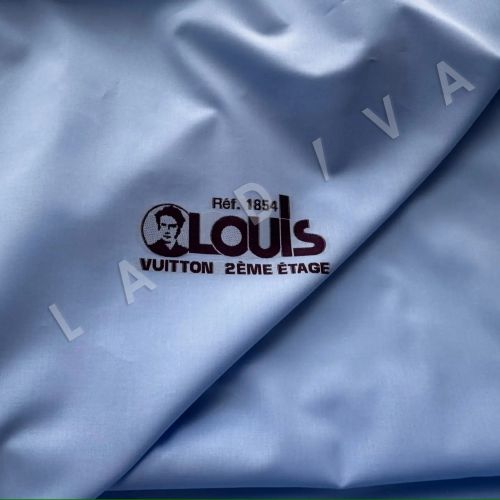 Хлопок Louis Vuitton небесно-голубого цвета с логотипом