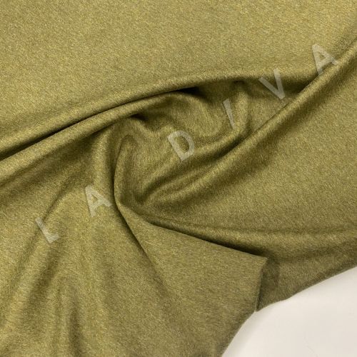 Пальтовая шерсть оливкового цвета 