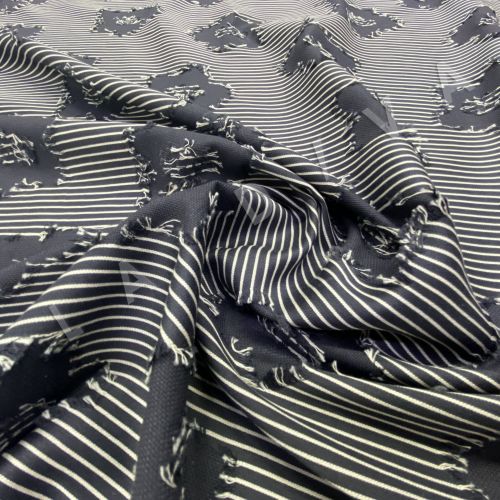 Хлопковый жаккард ETRO с принтом в полоску