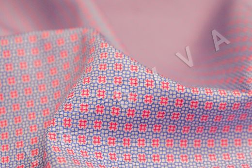 хлопок сорочечный Testa с принтом на розовом фоне рис-2