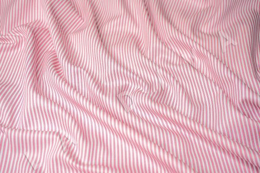 хлопок сорочечный Testa в бело-розовую полоску рис-3