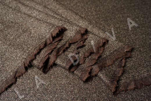 костюмная шерсть Carnet темно-коричневого цвета рис-4
