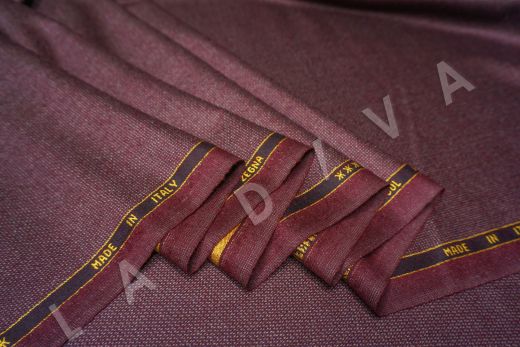 костюмная шерсть Zegna вишневого цвета рис-5