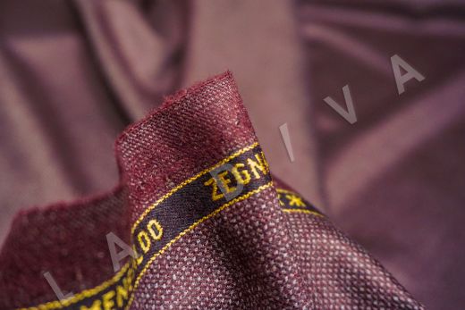 костюмная шерсть Zegna вишневого цвета рис-6