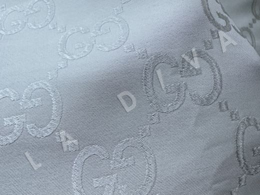 Жаккард шелковый Gucci с лого цвета экрю рис-4