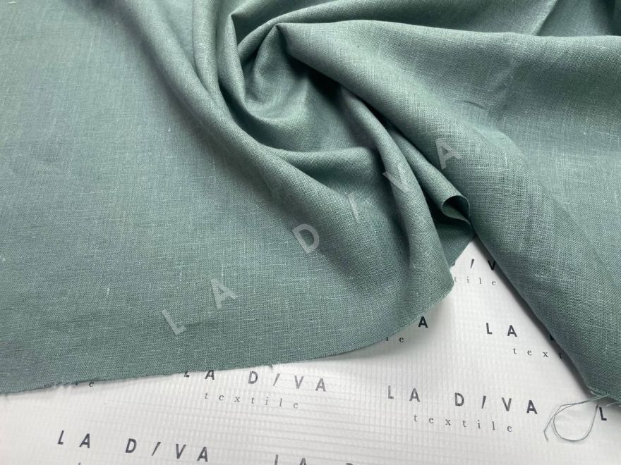 Лён Loro Piana в мятном цвете рис-2