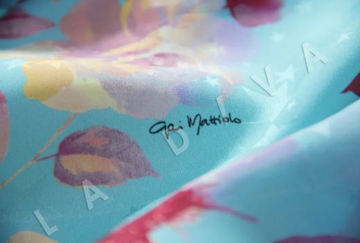 Креповый шелк с цветочным принтом Gai Mattiolo рис-3