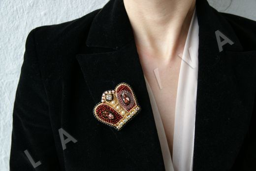 Эксклюзивная брошь фурнитура "Корона" в стиле Dolce Gabbana рис-2