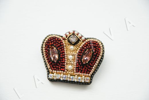 Эксклюзивная брошь фурнитура "Корона" в стиле Dolce Gabbana