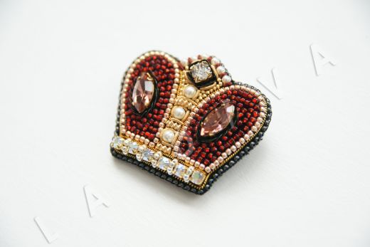 Эксклюзивная брошь фурнитура "Корона" в стиле Dolce Gabbana рис-3