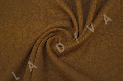 жаккард костюмно-плательный коричневого цвета