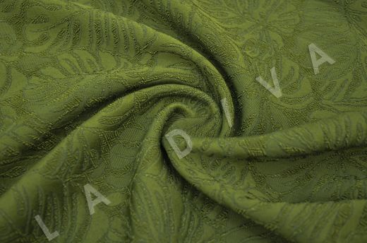 жаккард костюмно-плательный зеленого цвета