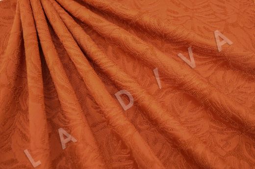 жаккард костюмно-плательный оранжевого цвета рис-3