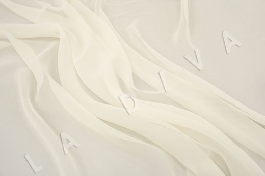 шелковый креповый шифон молочного цвета рис-3