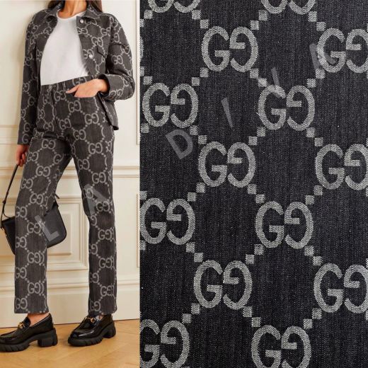 Джинс Gucci с крупным лого GG (5,5 cm)  D-012