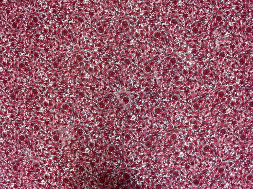 Вискоза плательно-блузочная с цветочным принтом в розово-красной гамме рис-2