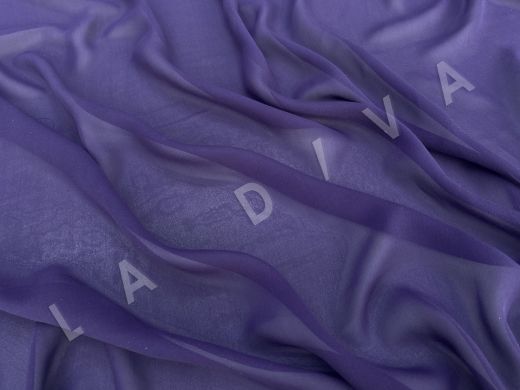 Шифон шелковый креповый фиолетового цвета рис-2