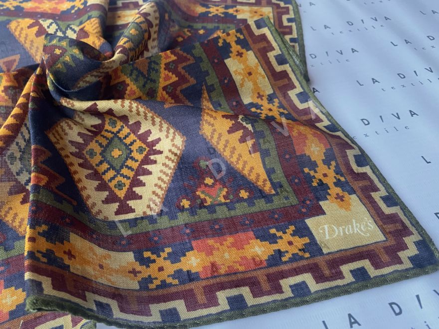 Платок Drake’s, подписной рис-2 Платок Drake’s, подписной рис-2