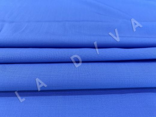Костюмная шерсть с эластаном ярко-синего цвета рис-5