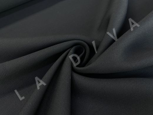 Костюмная шерсть с шелком Luigi Verga черного цвета 2103201585548