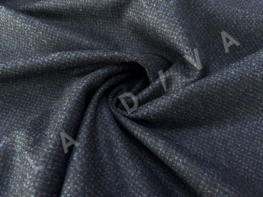 Фланель шерстяная костюмная CARNET серо-синего цвета 2103203134430