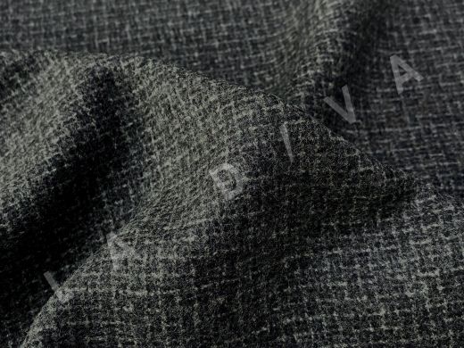 Твид - костюмная шерсть CARNET темно-серого цвета рис-3