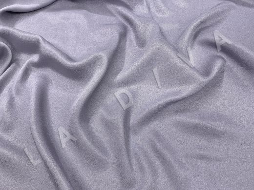 Однотонный креповый шелк пастельно-фиолетового цвета рис-2