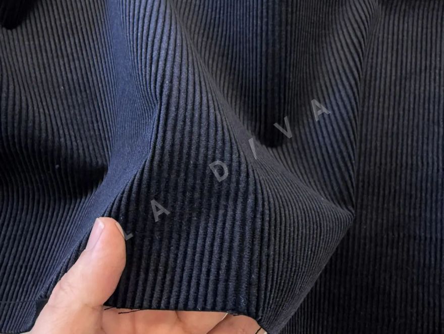 Вельвет Loro Piana в синем оттенке  рис-2