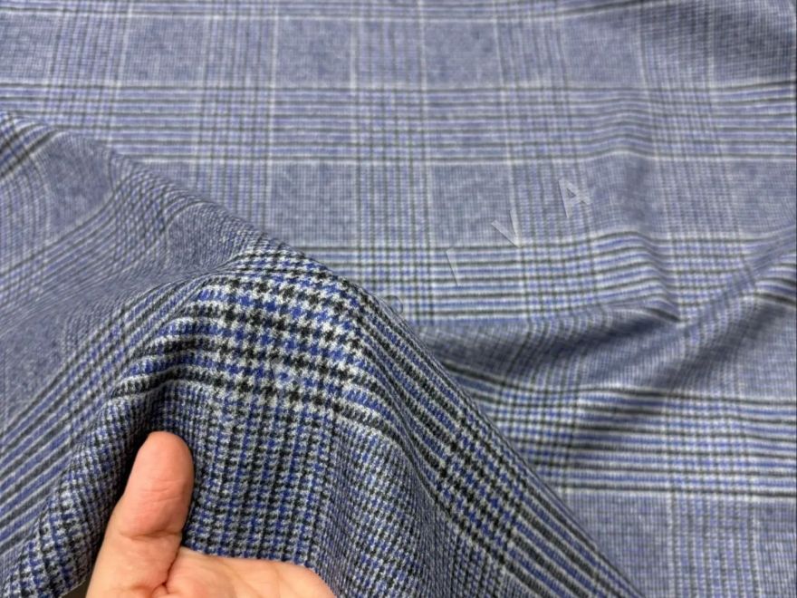 Костюмная шерсть с кашемиром от Armani  в сине-голубом оттенке  рис-3