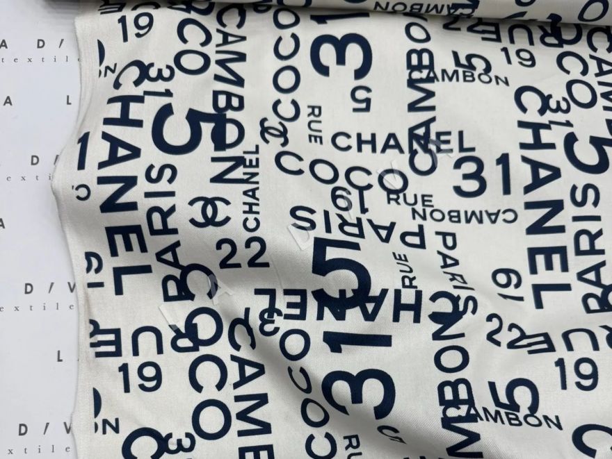 Хлопок Chanel с водоотталкивающей пропиткой с принтом рис-2 Хлопок Chanel с водоотталкивающей пропиткой с принтом рис-2