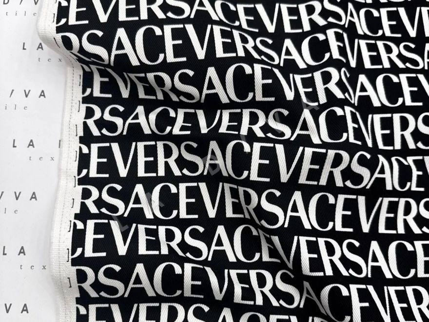 Versace хлопковый джинс с логотипом рис-2 Versace хлопковый джинс с логотипом рис-2