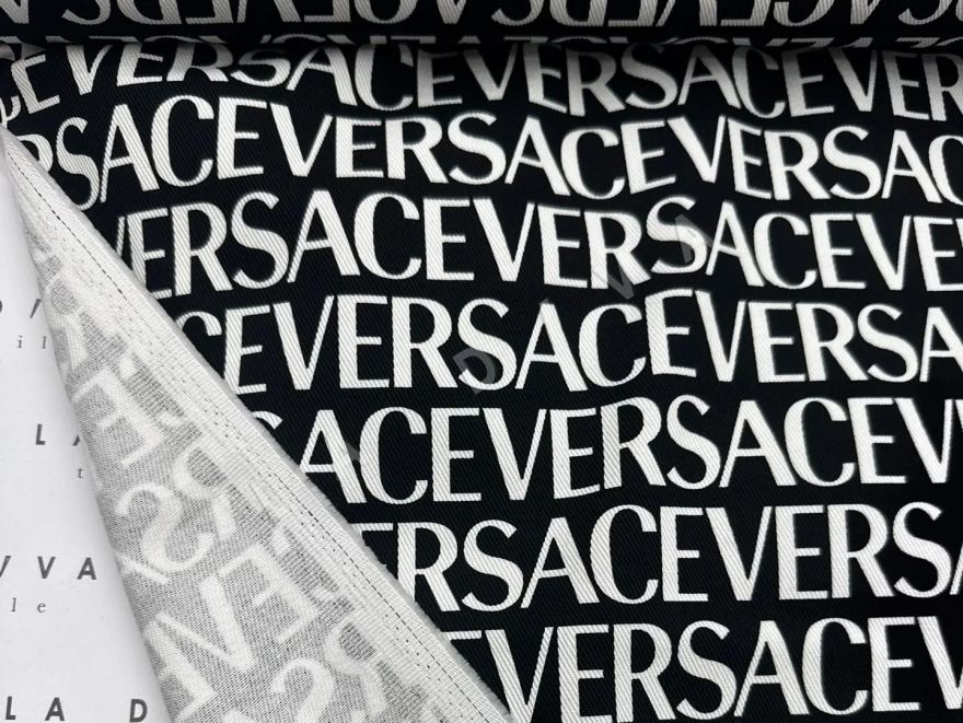 Versace хлопковый джинс с логотипом рис-3 Versace хлопковый джинс с логотипом рис-3