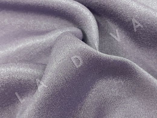 Однотонный креповый шелк пастельно-фиолетового цвета рис-3