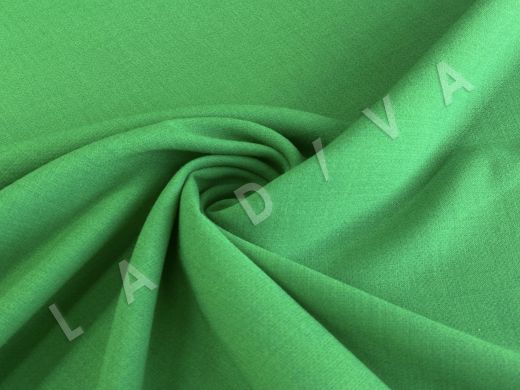 Костюмная шерсть с содержанием эластана зеленого цвета 2103202427717