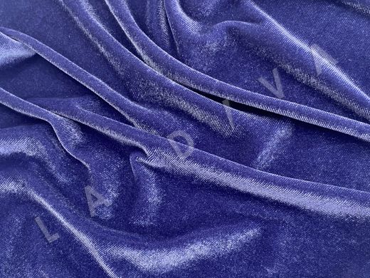 Бархат из полиэстера с эластаном фиолетового цвета рис-3