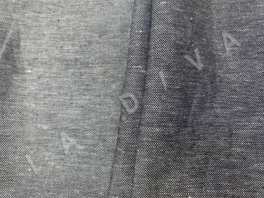 Плательно-костюмный лен с хлопком серого цвета рис-2
