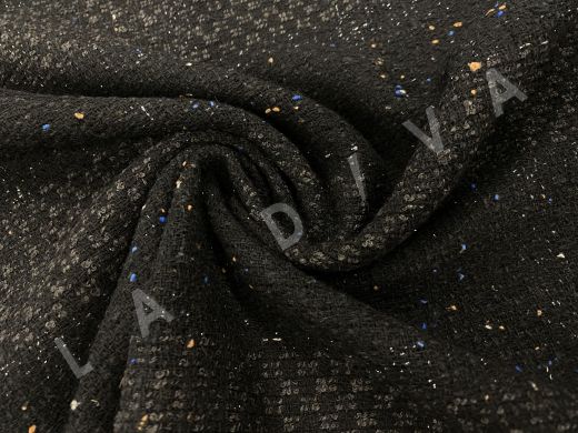 Костюмная с эластаном в стиле Chanel с твидовым плетением 2103203037236