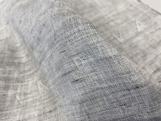 Плательно-костюмный лен серого цвета рис-3