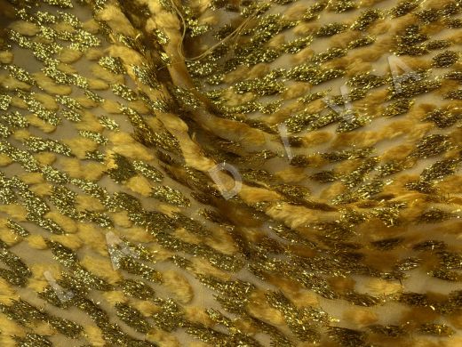 Вискозный панбархат с шелком в золотистом цвете рис-2
