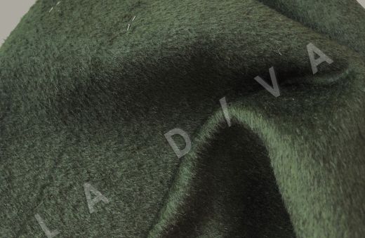 двойная пальтовая шерсть темно-зеленого цвета рис-2