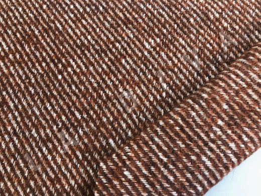 пальтовая с добавлением шерсти в полоску коричневого цвета рис-3