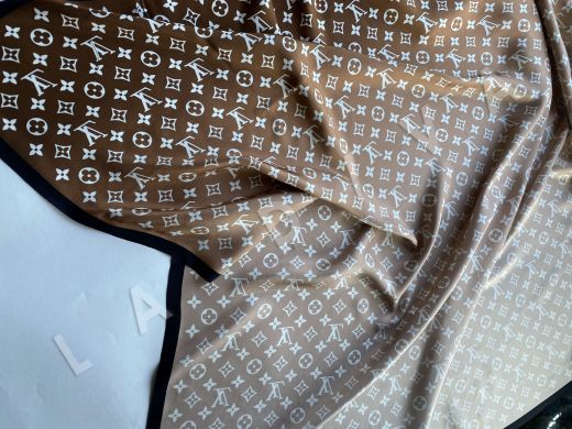 Шелковый платок Louis Vuitton с градиентом, подписной рис-8