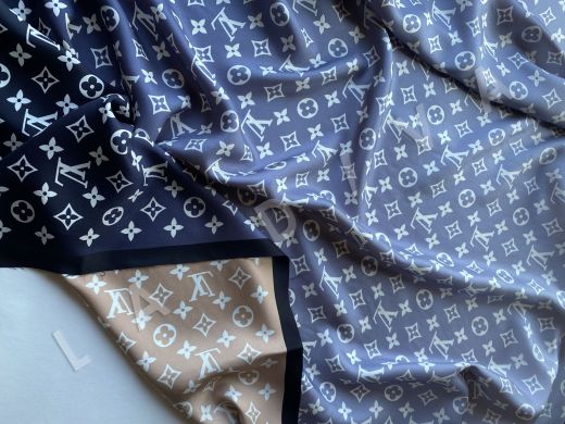 Шелковый платок Louis Vuitton с градиентом, подписной рис-10