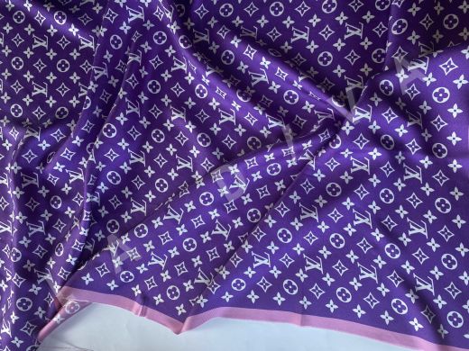 Шелковый платок Louis Vuitton подписной, двухсторонний рис-5